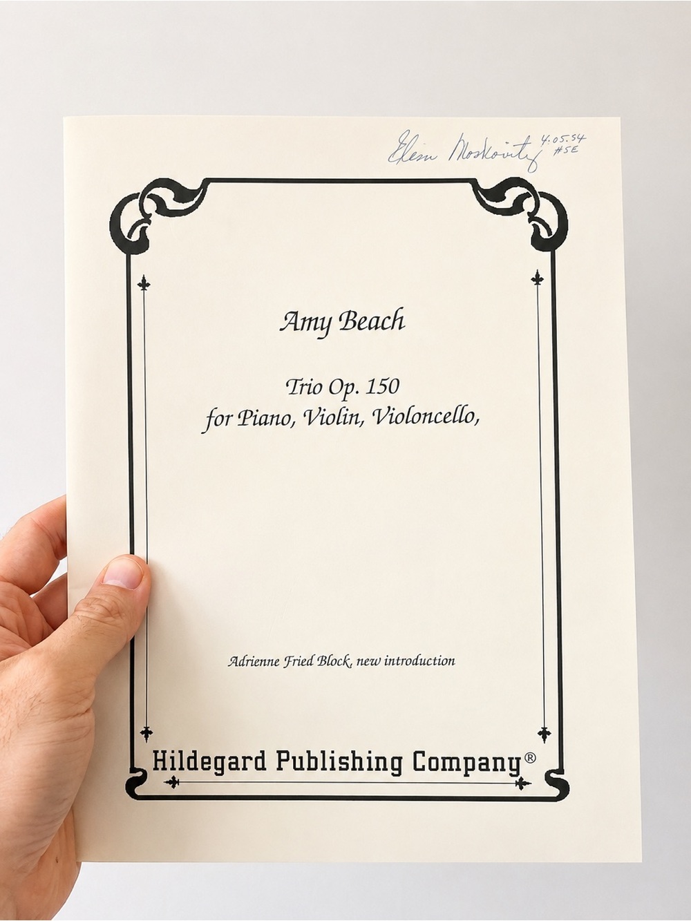 Amy Beach Trio Op. 150 For Piano And Violin Viloncello Sheet Music